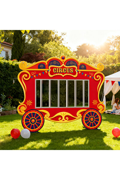 Choice ديكورات حفلات السيرك الحمراء، خلفية تصوير على شكل قفص كرنفال، دعائم كش...