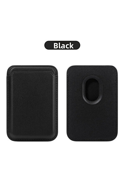 Choice محفظة جلد سوداء حامل بطاقات، متوافقة مع هواتف آيفون 13، 14، 15، 16، 17...