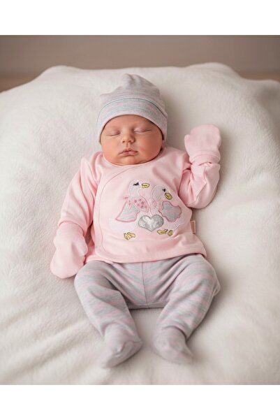 Ege Bebek طقم ملابس داخلية للفتيات الصغيرات مكون من 5 قطع مطرزة مع قفازات، مص...