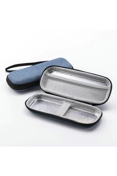 Choice1 علبة تخزين ماكينة حلاقة السفر الزرقاء، حقيبة صلبة من مادة إيفا، حقيبة...