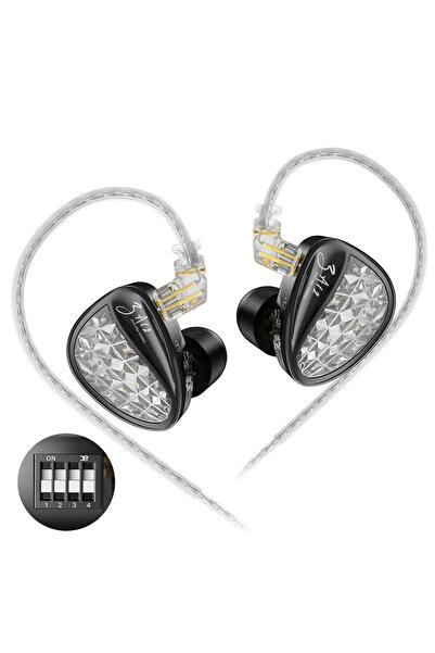 Choice سماعات أذن داخلية هجينة ديناميكية متوازنة KZ ZA12 بدون ميكروفون، صوت ب...