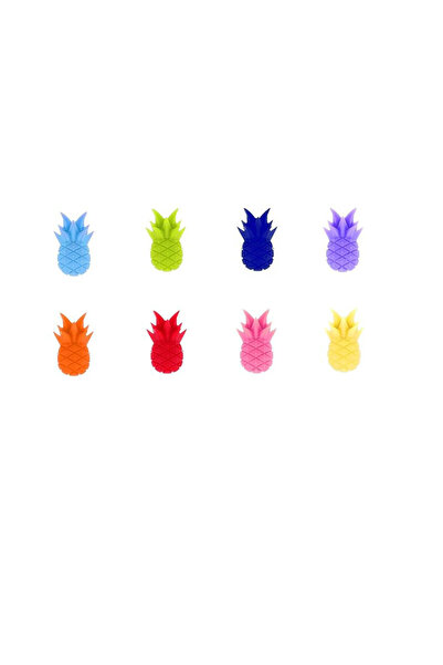 Choice 8 pcs Pineple Wine Markers for Glasses,Reusable Silicone Wine Glass Ma...