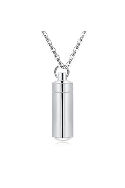 Choice3 قلادة تذكارية من الفضة متعددة الألوان لحفظ رماد الموتى، على شكل أسطوا...