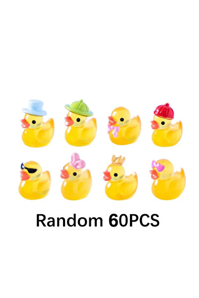 Choice4 ٦٠ قطعة - جديد ٣٠/٦٠/١٠٠ قطعة من تماثيل البط الصغيرة المضيئة، تماثيل ...