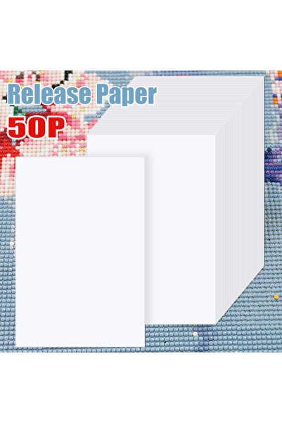 Choice 20*20cm White50P Diamond Painting Release Paper, Double-Sided Non-Stic...