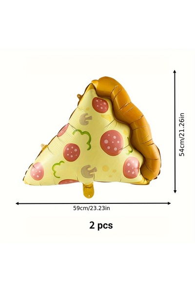 Choice كما هو موضح في الصورة، طقم بالونات من رقائق الألومنيوم على شكل بيتزا (...