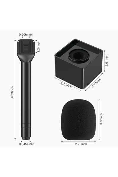 Choice حامل ميكروفون عالمي أسود من هاومورين، متوافق مع الميكروفونات اللاسلكية...