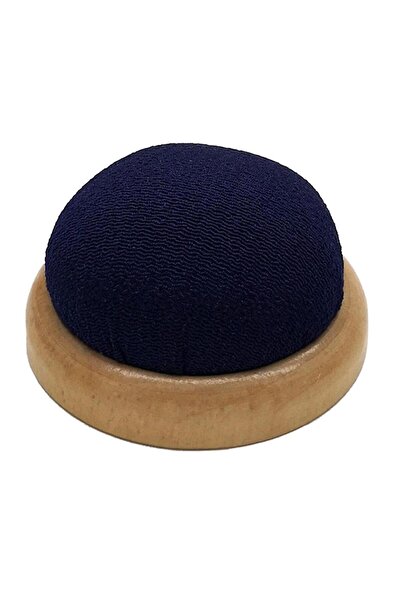 Choice4 وسادة وسادة زرقاء داكنة مقاس 2.7 بوصة مع قاعدة خشبية وحامل دبابيس للم...