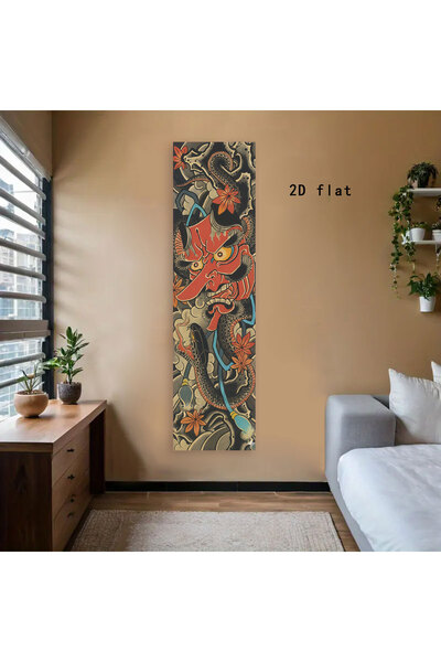 Choice1 40x150cm GHYX(377) Japanese Oni Demon Vertical Tapestry Traditional H...