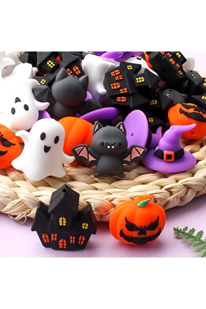 Choice5 5 قطع من خرز السيليكون بألوان عشوائية متنوعة، بتصميمات ثلاثية الأبعاد...