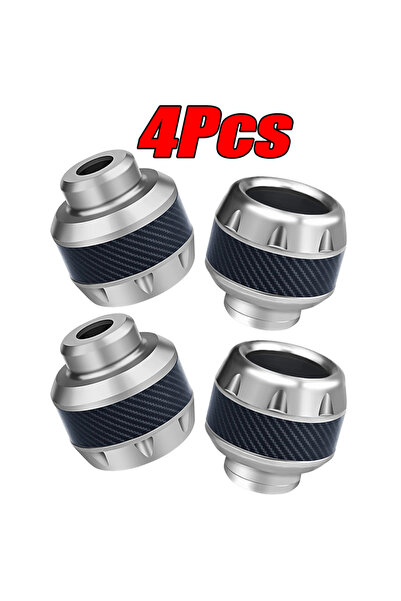 Choice16 4 قطع فضية من سبائك الألومنيوم لحماية عجلات الدراجات النارية والسكوت...