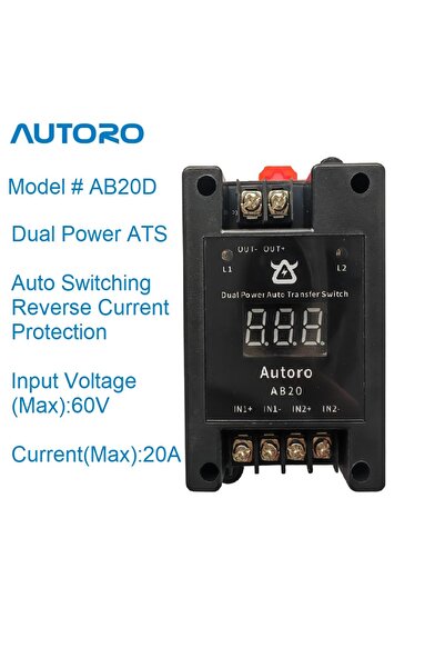 Choice 60V Autoro AB20D Dual Power Automatic Transfer Switch ATS with Auto Di...