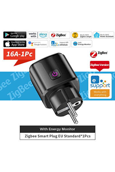 Choice1 مقبس ذكي من نوع Zigbee من eWelink، إصدار 16A-1Pc، مزود بخاصية التوقيت...