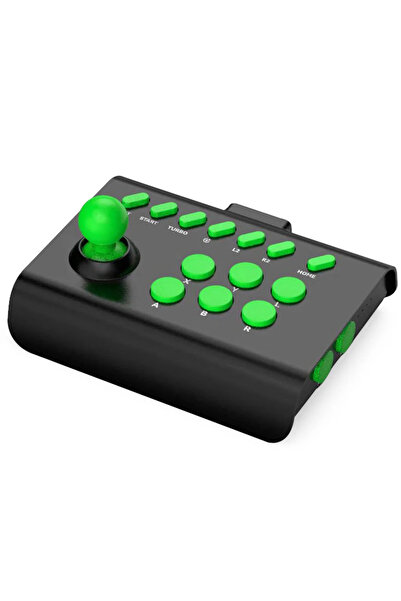 choice2 Black Green Arcade Joystick Wireless Gaming Controller W/USB Receiver...
