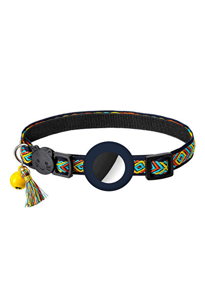 Choice1 طوق حيوانات أليفة جديد من Airtag، قابل للتعديل، مصنوع من النايلون، مز...