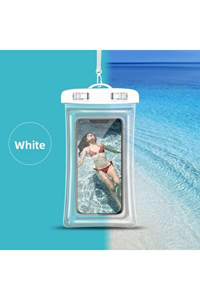 Choice1 WHITE PVC Transparent Waterproof Phone Pouch Luminous Touchscreen Dry...