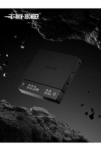 Choice ميزان قهوة صغير الحجم MHW-3BOMBER أسود اللون، مكعب روبيك، 3.0 بوصة، صغ...