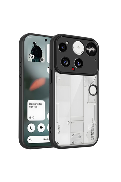 choice2 جراب Nothing Phone (3) PC + TPU أسود لهاتف Nothing Phone 3 A024، مزود...