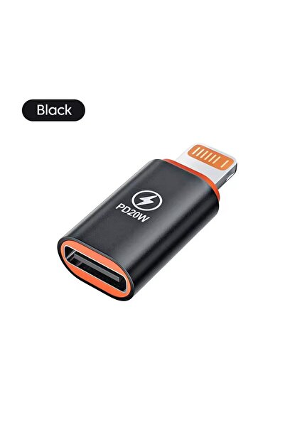 Choice7 قطعة واحدة - أسود، 1-3 قطع، محول شحن سريع PD20W من النوع C إلى Lightn...