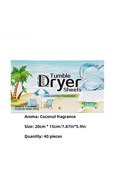 Choice3 مناديل تجفيف بنكهة جوز الهند، عبوة من 2Bags، منعم أقمشة طبيعي، منعم غ...