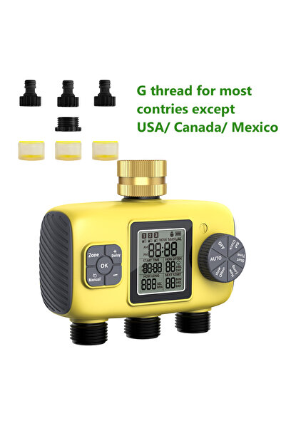 Choice1 G thread Insoma 3-Outlet Automatic Water Timer Garden Irrigation Wate...