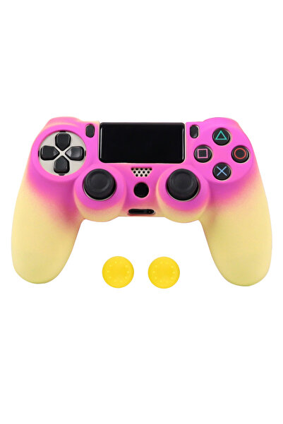 Choice1 غطاء سيليكون متدرج الألوان لجهاز تحكم PS4 A0594-1 مع أغطية أزرار الزن...