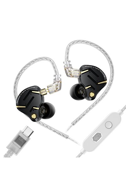 Choice4 سماعات أذن داخلية هجينة عالية الدقة KZ ZS12 PRO 2 1DD + 5BA سوداء الل...