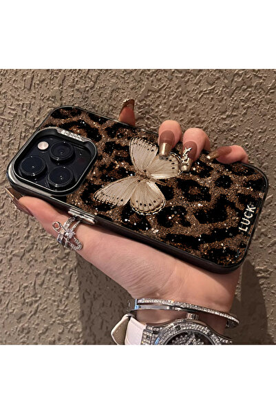 Choice غلاف هاتف بتصميم فراشة ونمر لهواتف آيفون 15 و17 و16 و15 و14 و13 و12 و1...