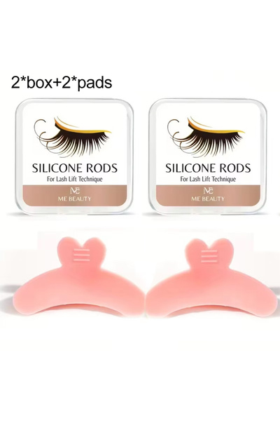 Choice3 وسادات رفع الرموش من السيليكون الوردي، قطعتان، 2/1 قطعة، على شكل فيون...