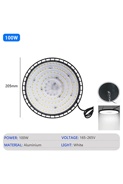 Choice1 100W High Bay Lights 100/150/200W 220V Super Bright 6000K UFO LED Wat...