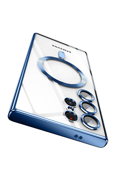 Choice Samsung S25 Ultra Blue Magsafe Plating Transparent Case For S25 Edge S...