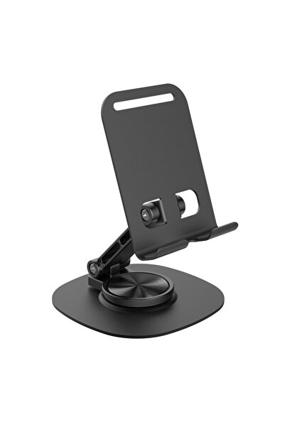 Choice K72 black Aluminum Alloy Foldable Desktop Phone Stand with 360° Rotati...