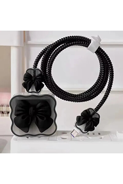 choice2 جراب شاحن سيليكون ناعم ثلاثي الأبعاد أسود اللون، متوافق مع أجهزة آيفو...