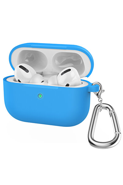 Choice8 غطاء سيليكون أزرق لسماعات AirPods Pro، مزود بخطاف، غطاء بلوتوث لسماعا...