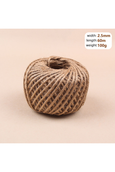 Choice7 حبل جوت طبيعي عتيق، 2.5 مم × 60 م، 1-14 مم، يُستخدم في الحرف اليدوية،...