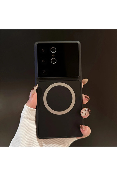 Choice24 غلاف هاتف مغناطيسي أسود من نوع MagSafe لهاتف Galaxy S25 Ultra، متواف...