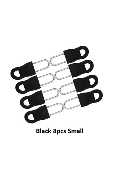 Choice1 Black 8pcs S 8Pcs Replacement Zipper Head Tool-free Removable Zipper ...