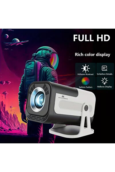 choice2 جهاز عرض صغير HY320MINI بمقبس أمريكي | جهاز عرض بدقة 4K يعمل بنظام An...