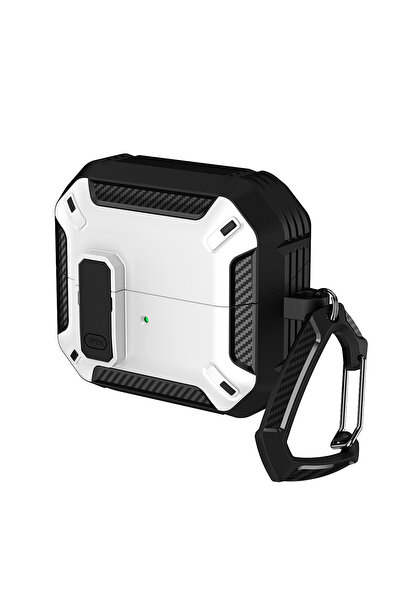 Choice4 White Case For Buds 3 Pro/3 Earphone Cover With Secure Lk Carbon Fibe...