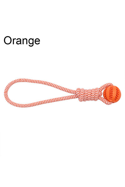 Choice4 كرة برتقالية 6 سم، لعبة للحيوانات الأليفة، حبل قطن مقاوم للمضغ، كرة م...