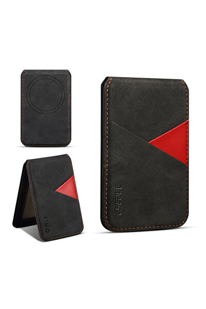 Choice3 محفظة جلد سوداء غير لامعة قابلة للفصل مع حامل هاتف مغناطيسي متوافق مع...