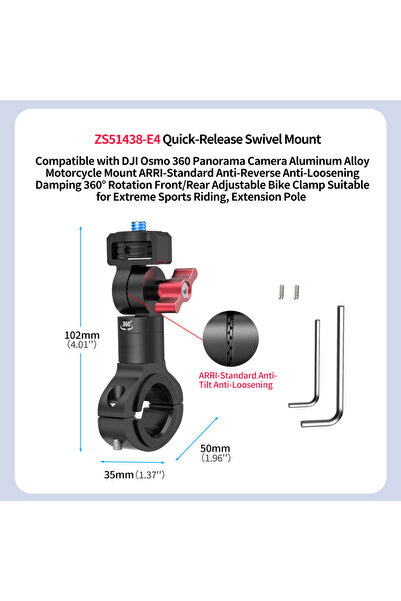 Choice1 حامل كاميرا عالمي للدراجات النارية من الألومنيوم، مشبك مغناطيسي لمقود...