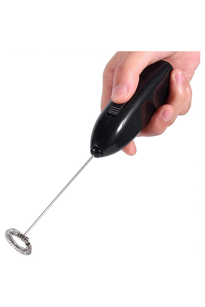 Choice4 مضرب بيض كهربائي يدوي صغير يعمل بالبطارية، أسود اللون، يُستخدم كخفاقة...