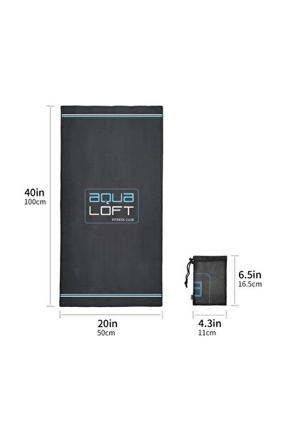 Choice 50x100cm AQUA Microfiber Quick Dry and Super Absorbent Ultra Compact T...