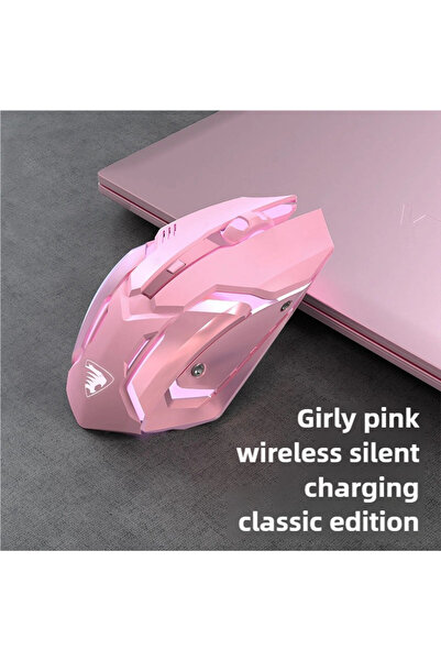 Choice ماوس S6 وردي اللون، ماوس ألعاب لاسلكي USB، ماوس ألعاب بإضاءة RGB، ماوس...