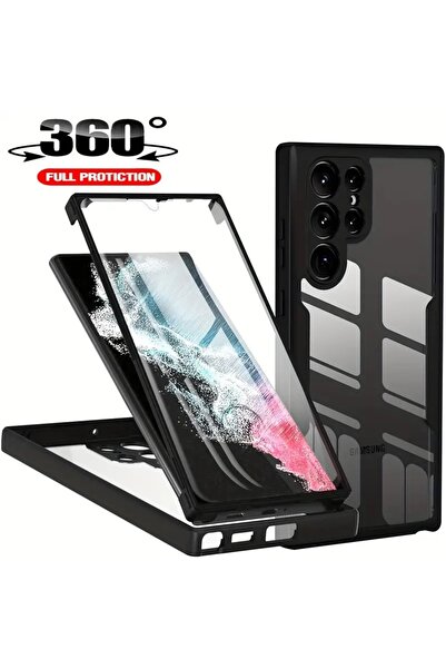 Choice30 واقي شاشة شفاف أسود يغطي كامل هيكل هاتف Galaxy S24 Ultra بزاوية 360 ...