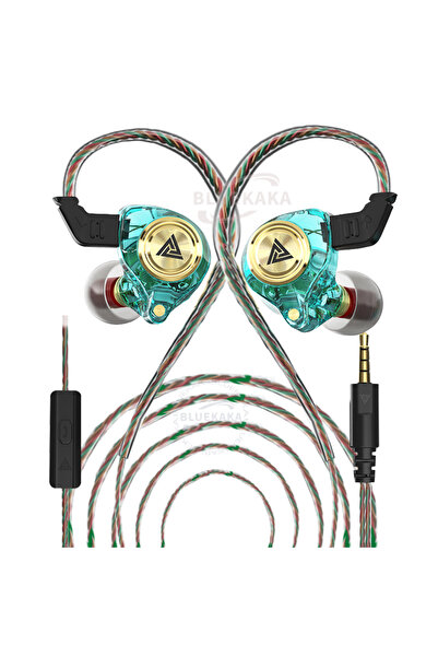 Choice4 سماعات رأس سيان مايك QKZ 15D للصوت المحيطي الديناميكي داخل الأذن، سما...