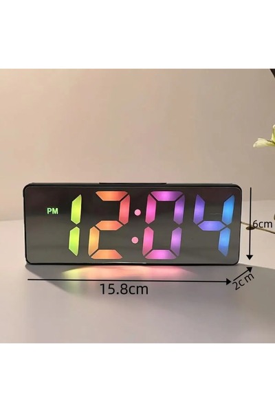 Choice1 ساعة رقمية A2 مزودة بإضاءة LED للتنبيه، ساعة إلكترونية مكتبية لغرفة ا...