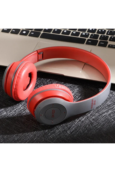Choice3 سماعات رأس لاسلكية بلوتوث VIKEFON Red P47 مزودة بميكروفون، وخاصية إلغ...