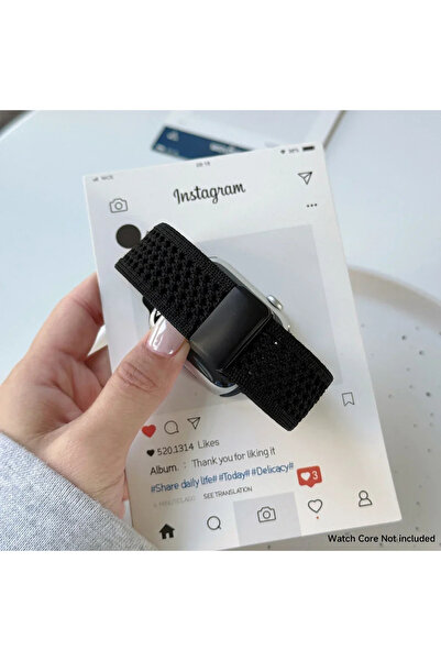 Choice سوار ساعة أسود من النايلون المضفر بتصميم كرتوني وإبزيم مغناطيسي، مقاس ...